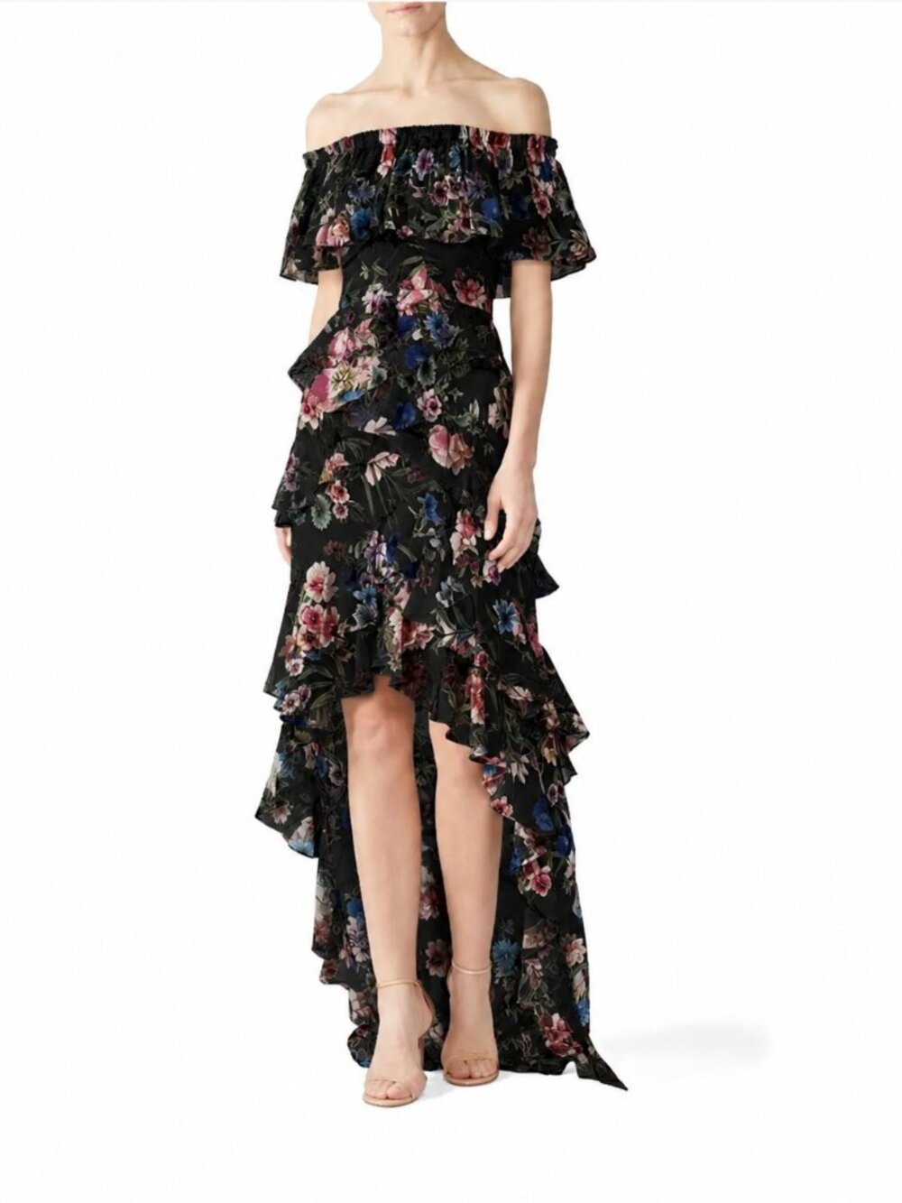 NWOT Badgley Mischka High Low COrset Maxi Dress 4